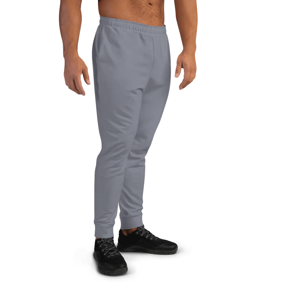 Plain Cool Medium Gray Light Summer Recycled Polyester Premium Men's Joggers by Treasure Pie product image (3)