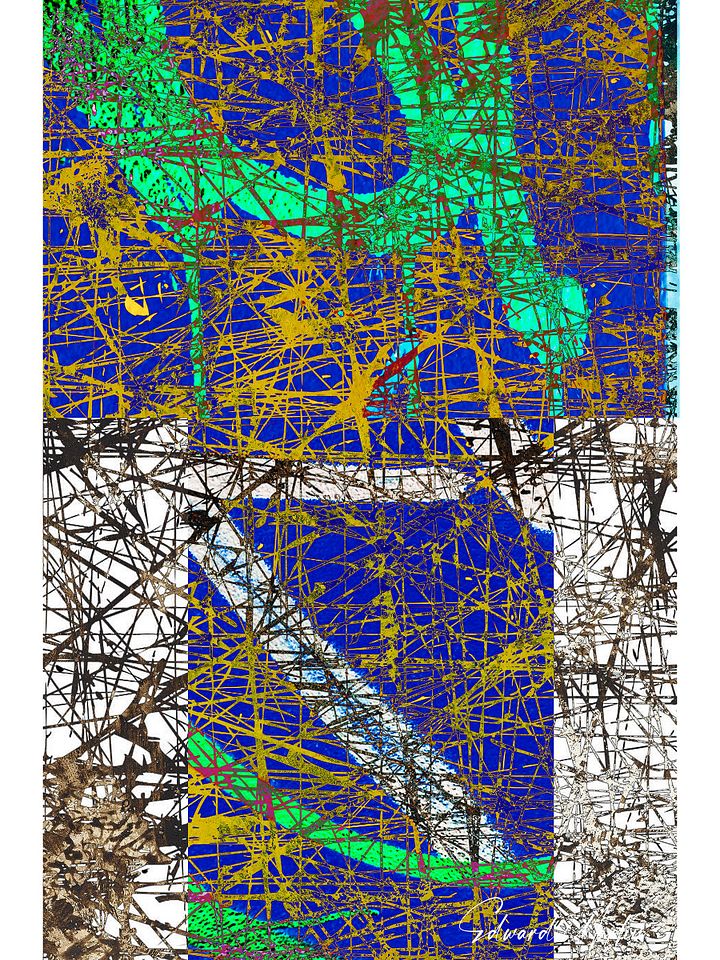 'Tracks' by Edward Martin-Mixed Media Collage Print product image (1)