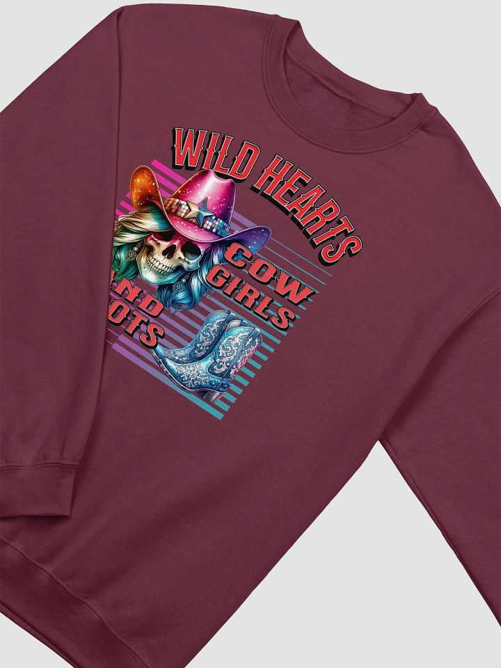 Wild Hearts Cowgirls And Boots Skull Sweatshirt product image (10)