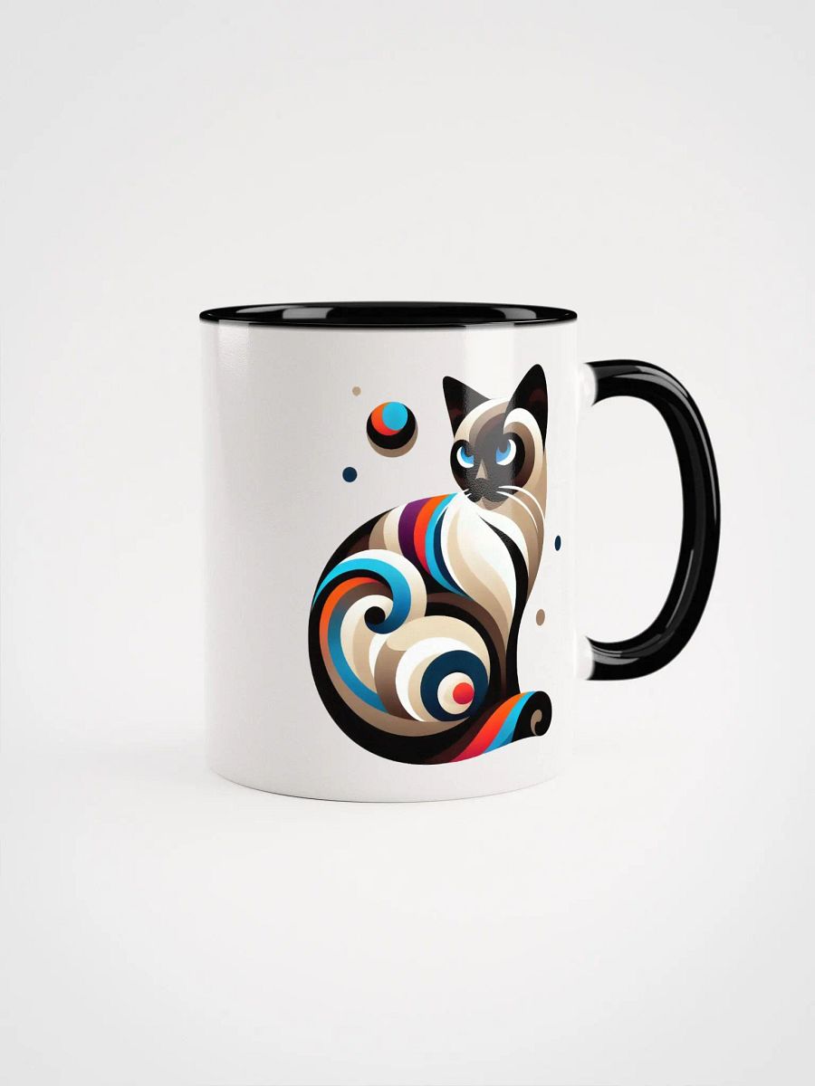 Abstract Siamese Cat Mug with Color Inside product image (3)