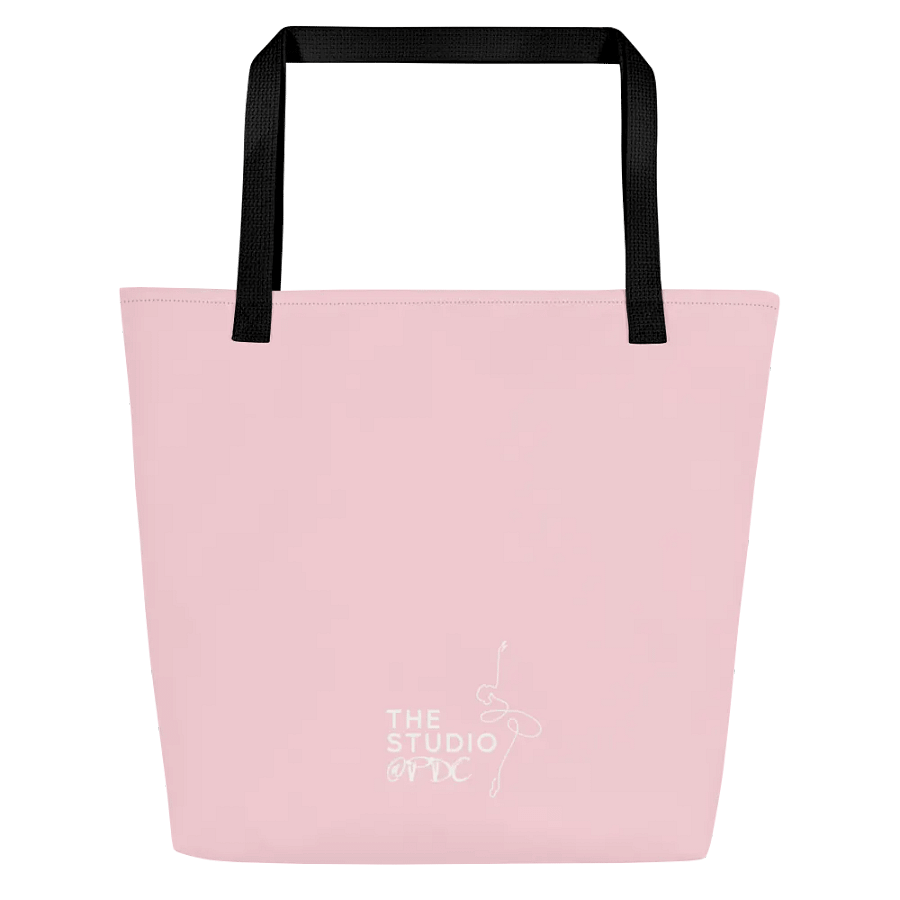 Shoe Bag Tote | Pale Pink with White Logo and Text product image (2)