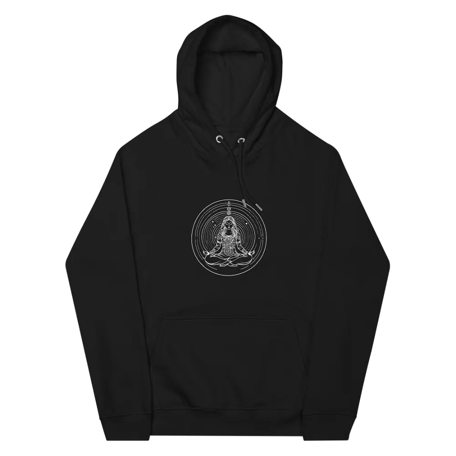 [Meditation 2 - White] - Unisex Eco Raglan Hoodie product image (7)