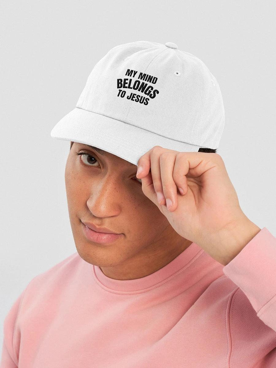 My Mind Belongs To Jesus White Cap product image (53)