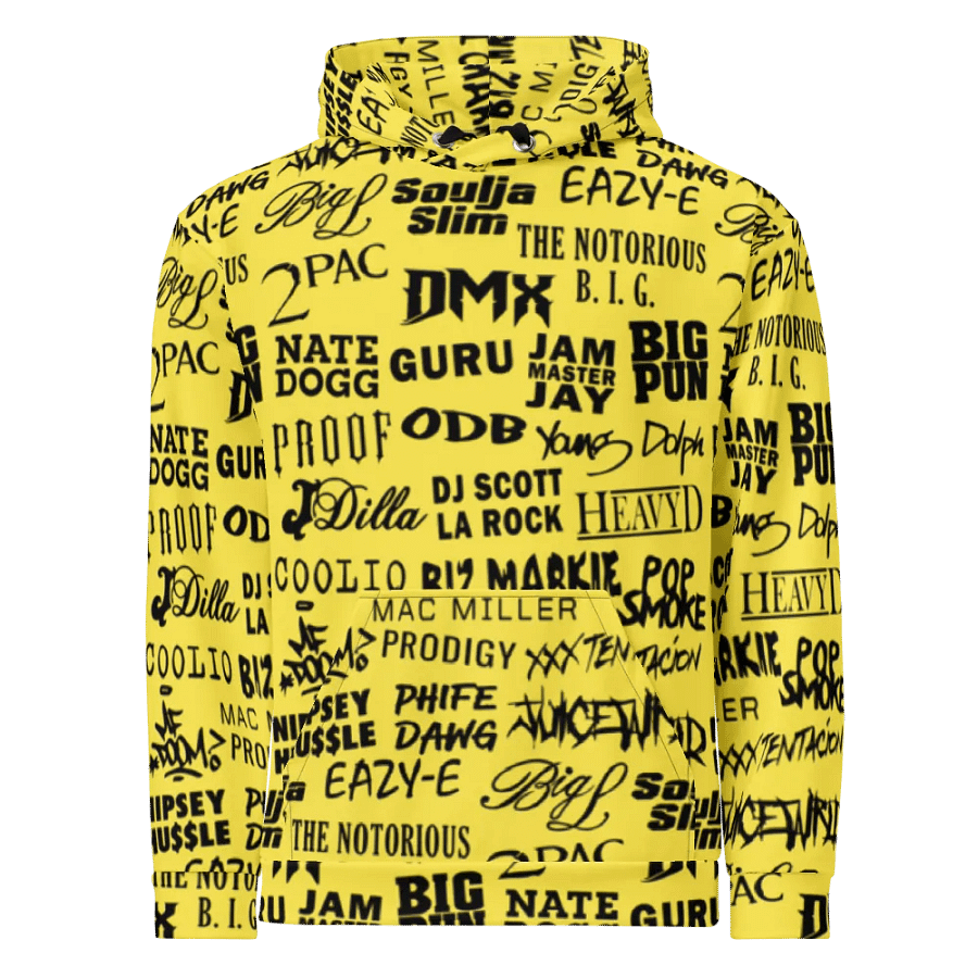 Never Forget - Hip-Hop Artists - YELLOW - Unisex Hoodie product image (2)