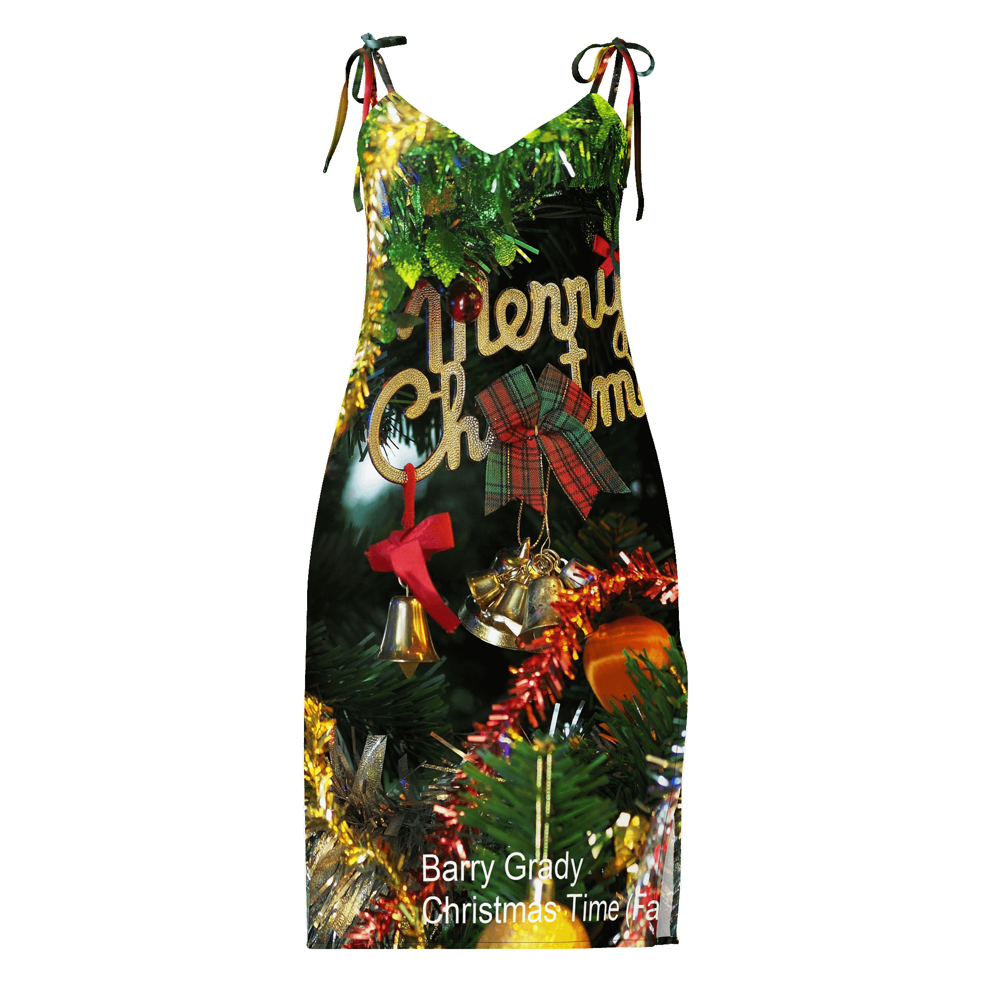 'Christmas Time (Far and Near)' Chiffon Slip Dress product image (2)