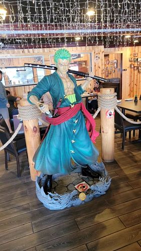 Had the opportunity to visit @allbluesushi.bolingbrook  on my trip!! 

This place is a One Piece fans dream. From the moment ...