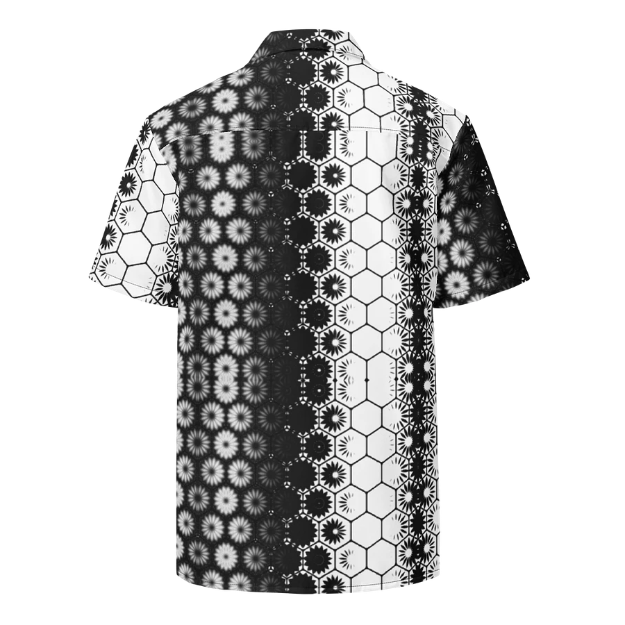 Button Up, Hawaiian Style, Black and White, Shirt product image (9)