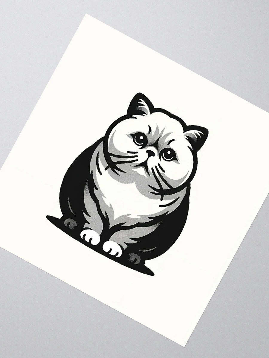 Kiss Cut Stickers: Exotic Shorthair Monochrome 2 product image (2)