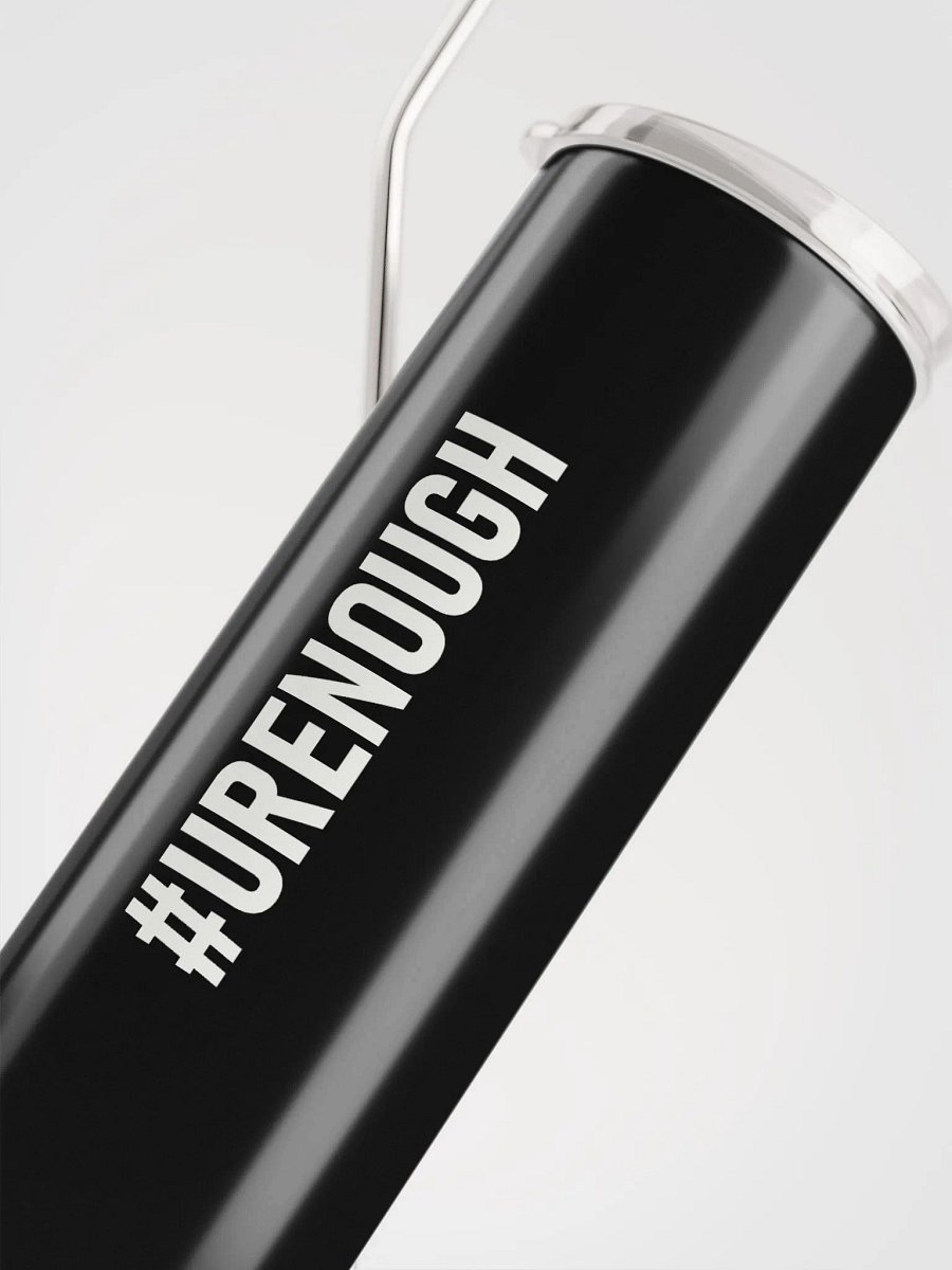20 oz #URENOUGH - High Grade Travel Tumbler with Straw - Black product image (5)