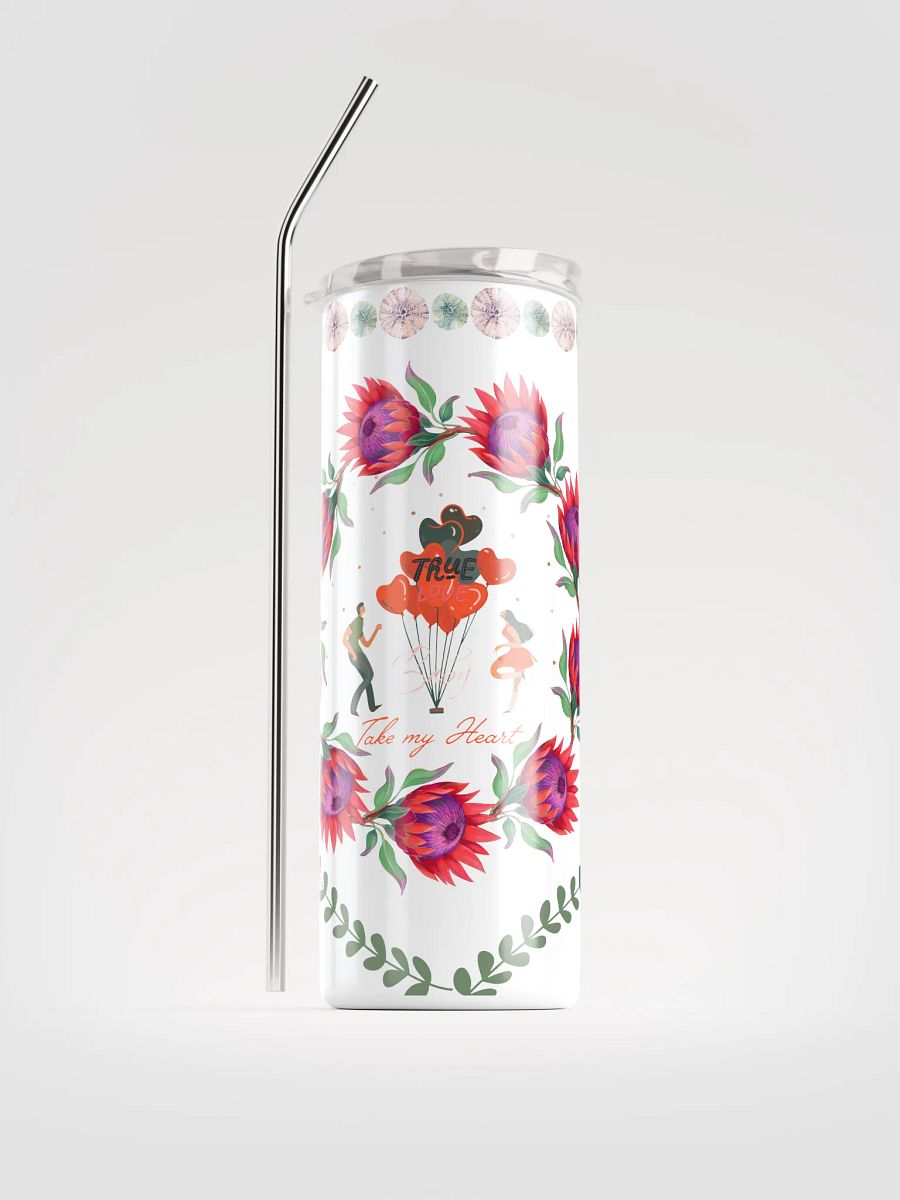 20oz Vacuum Insulated Stainless Steel Tumbler with leak proof lid, reusable Straw, True love Tumbler Mug Flasks product image (1)