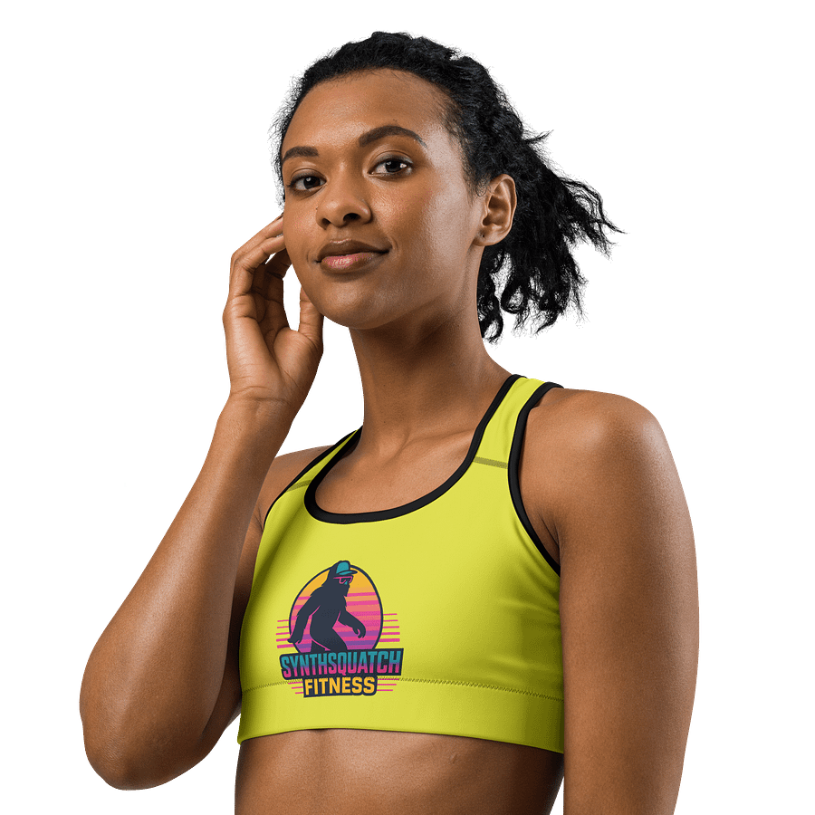 Synthsquatch Fitness Sports Bra (Neon Yellow) product image (2)
