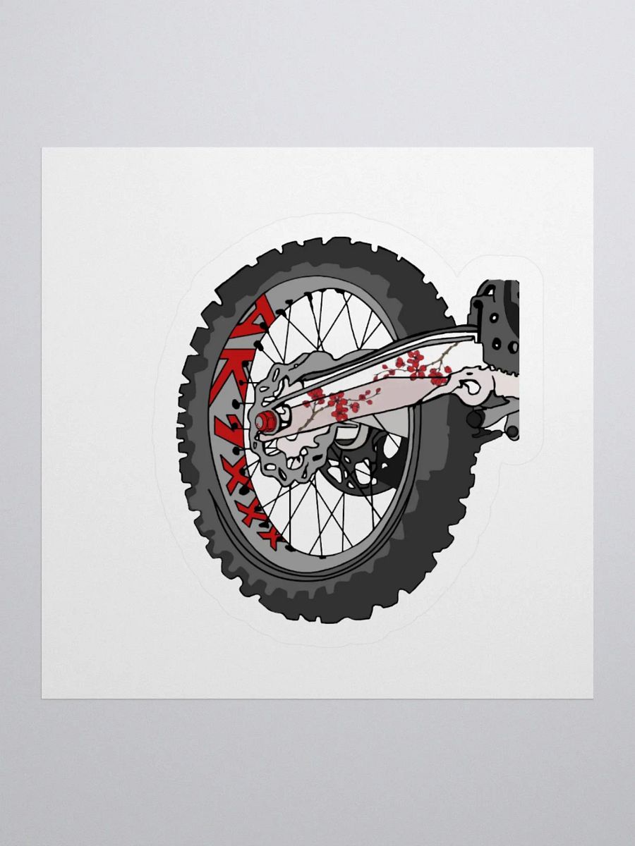 AK-1XXX Dirt bike rear wheel Kiss-cut sticker product image (1)