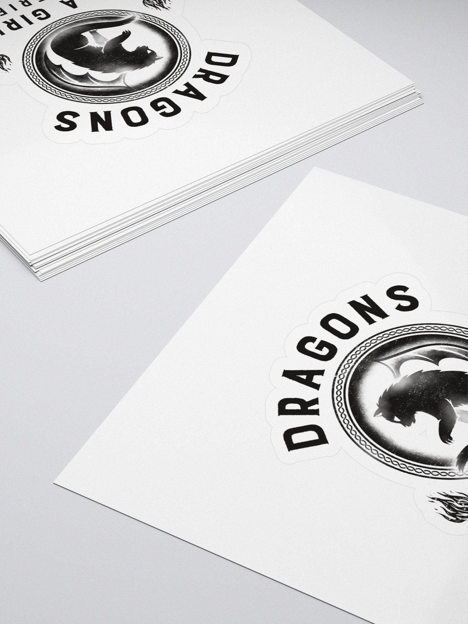 Dragons Are A Girl's Best Friend Dragon Cat Girl Woman Friendship Sticker product image (4)