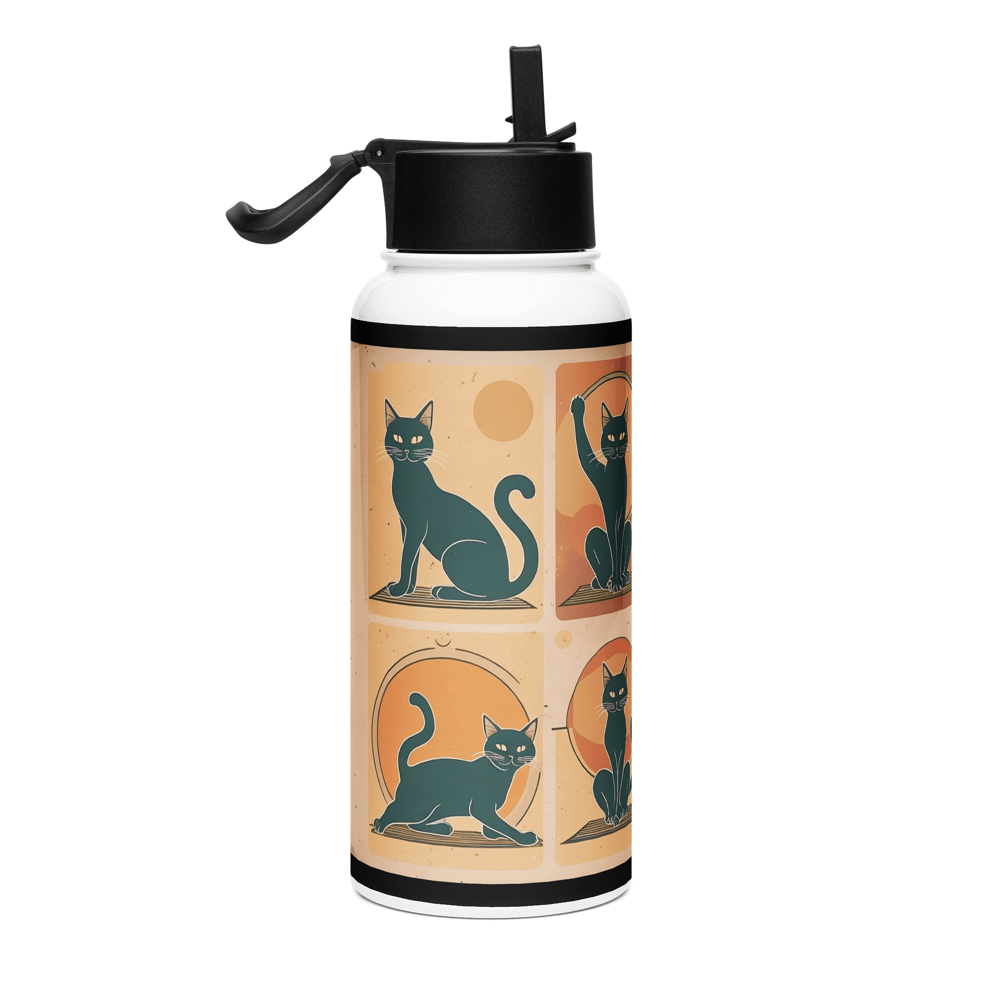 Black Cat Yoga Stainless Steel Bottle product image (4)
