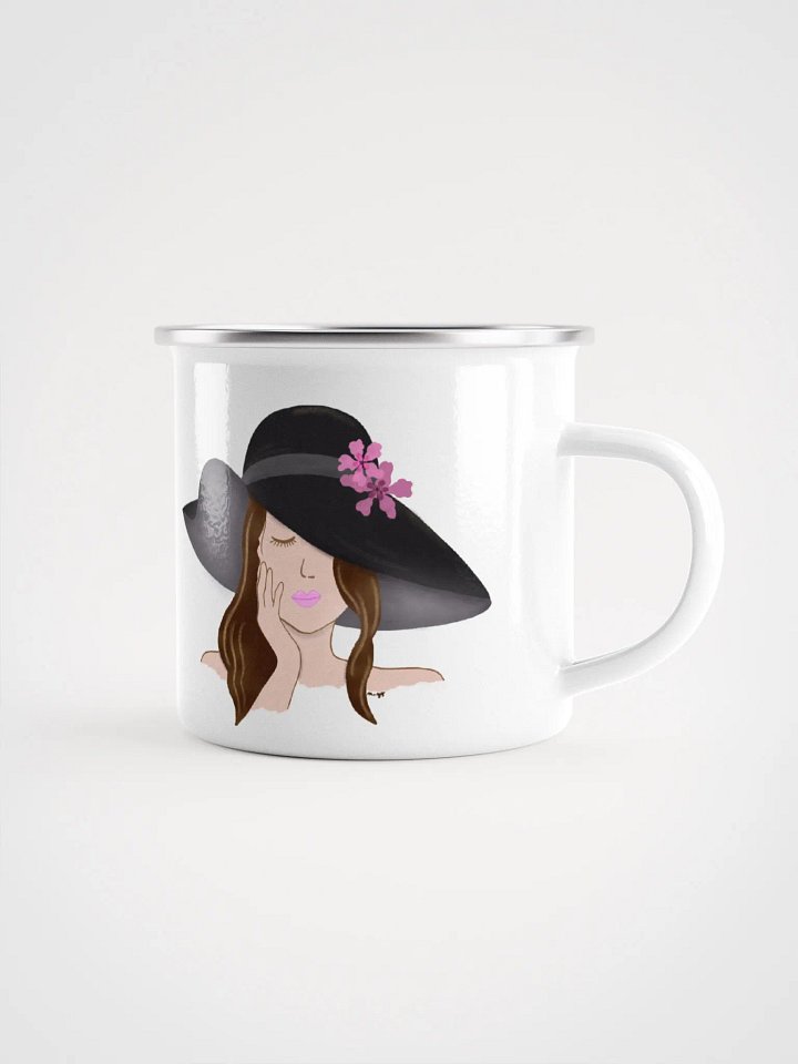 Girl with Hat Enamel Mug product image (1)