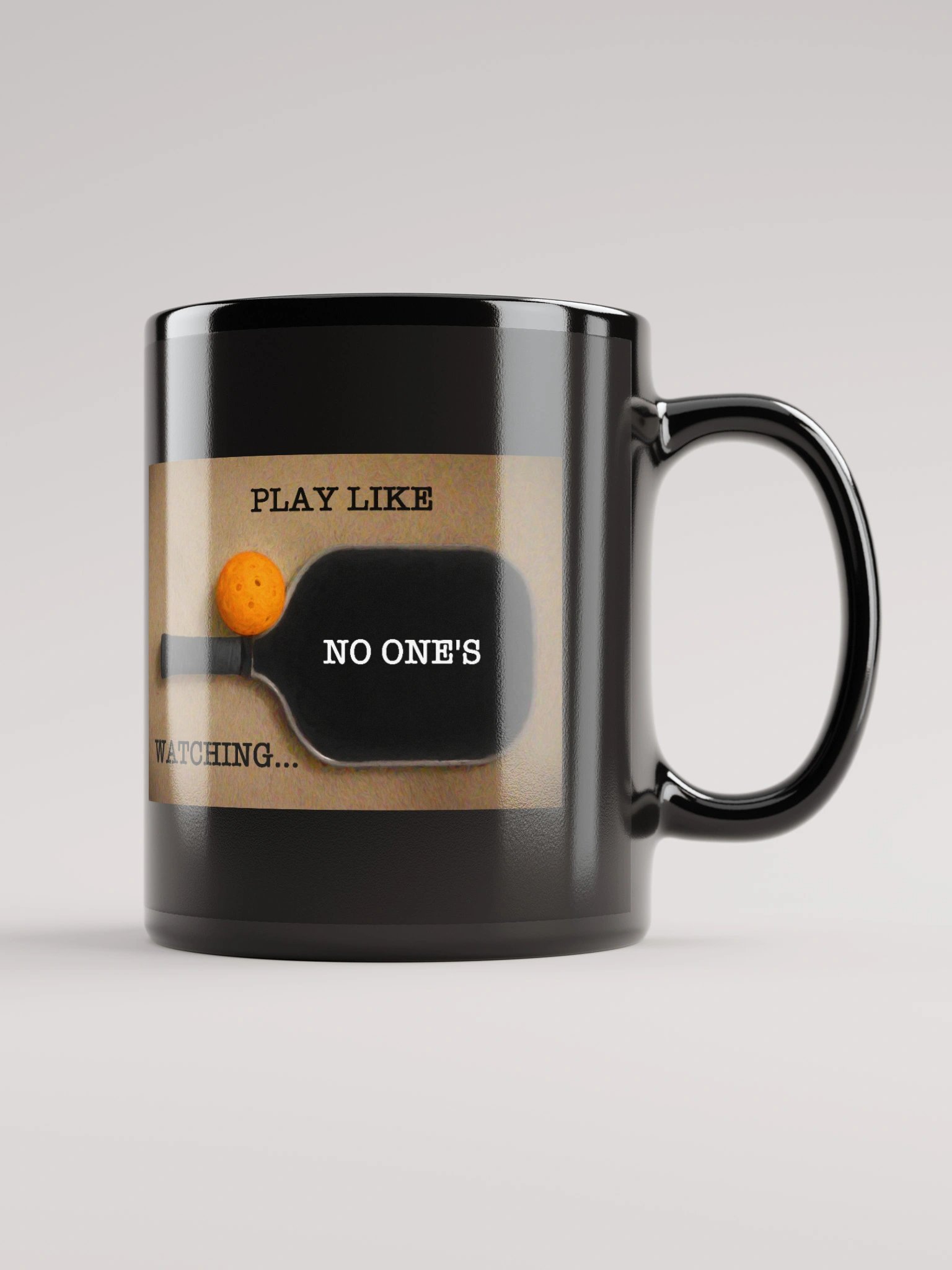 Play pickleball like no one's watching - Black mug product image (1)