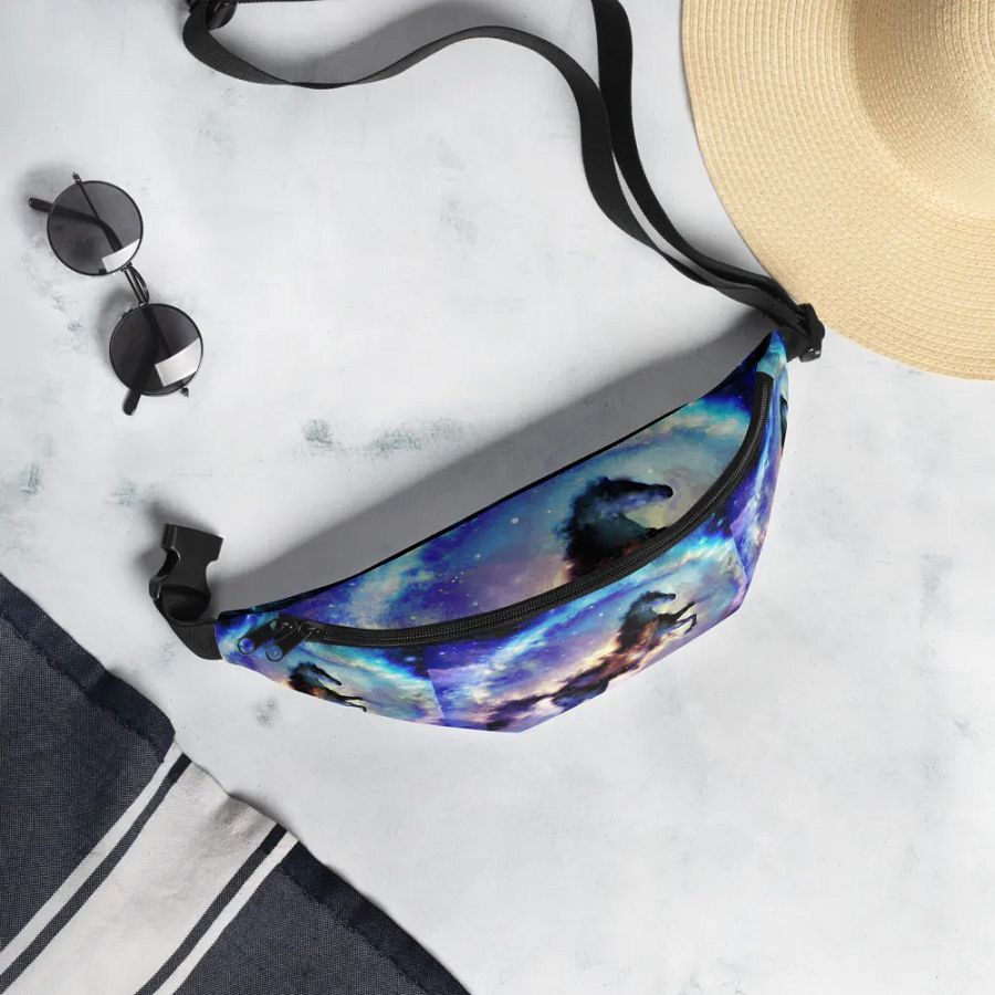 Rearing horse - Nebula horses fanny pack product image (4)