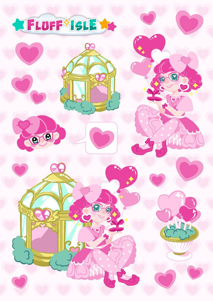 Hugs and Hearts Sticker Sheet product image (1)