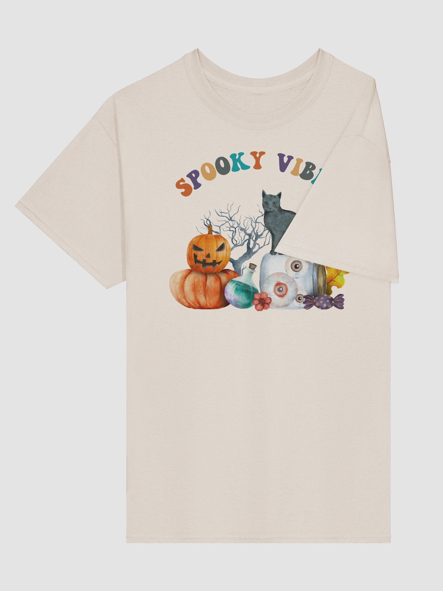 Retro Spooky Vibes Halloween T-Shirt product image (4)