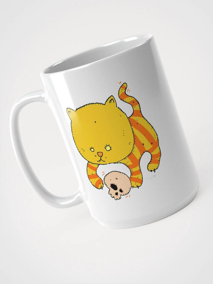 Funny Kitten With Human Skull Cup product image (1)
