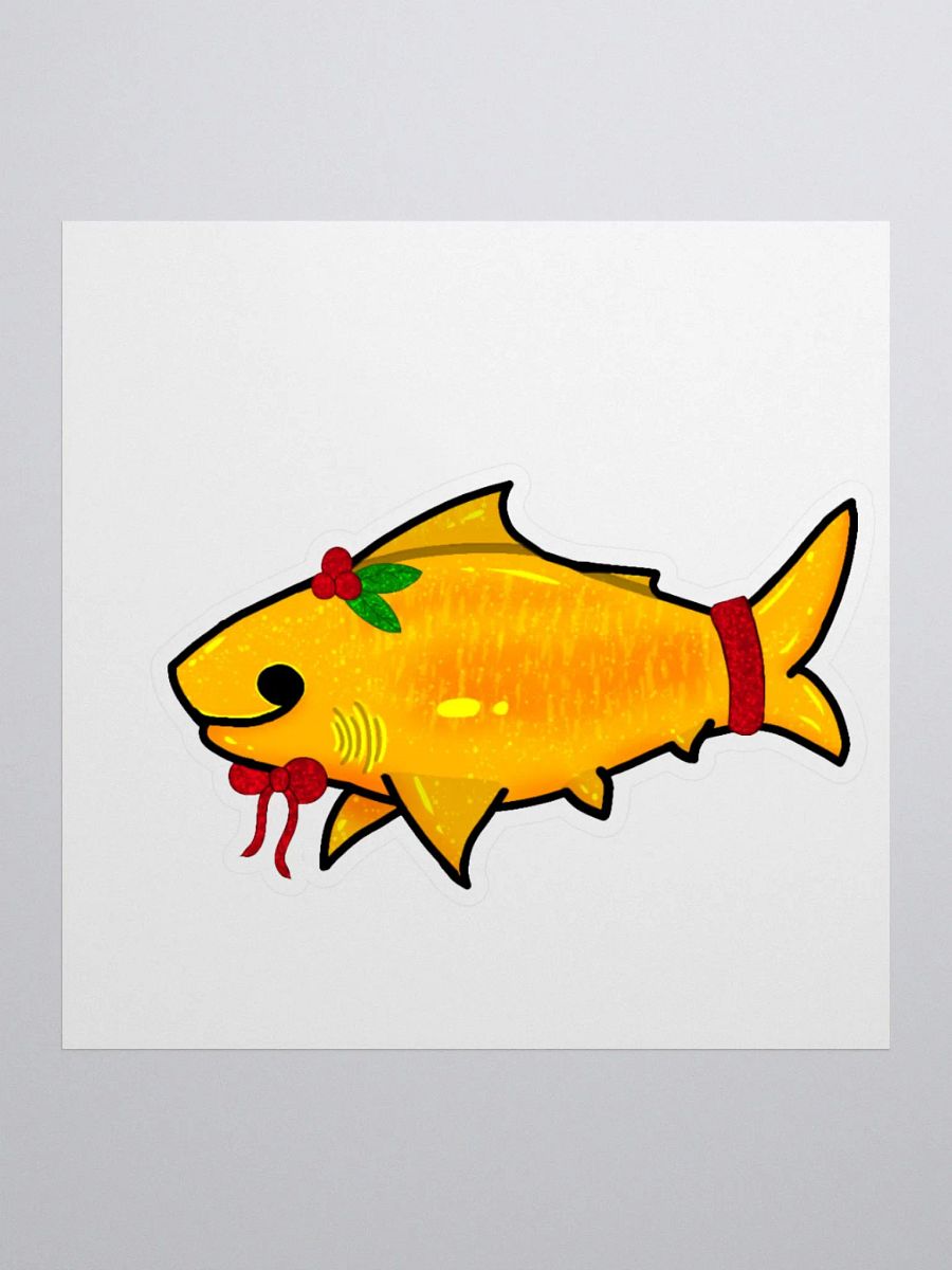 Whale Shark Holiday Mistletoe Sticker product image (2)