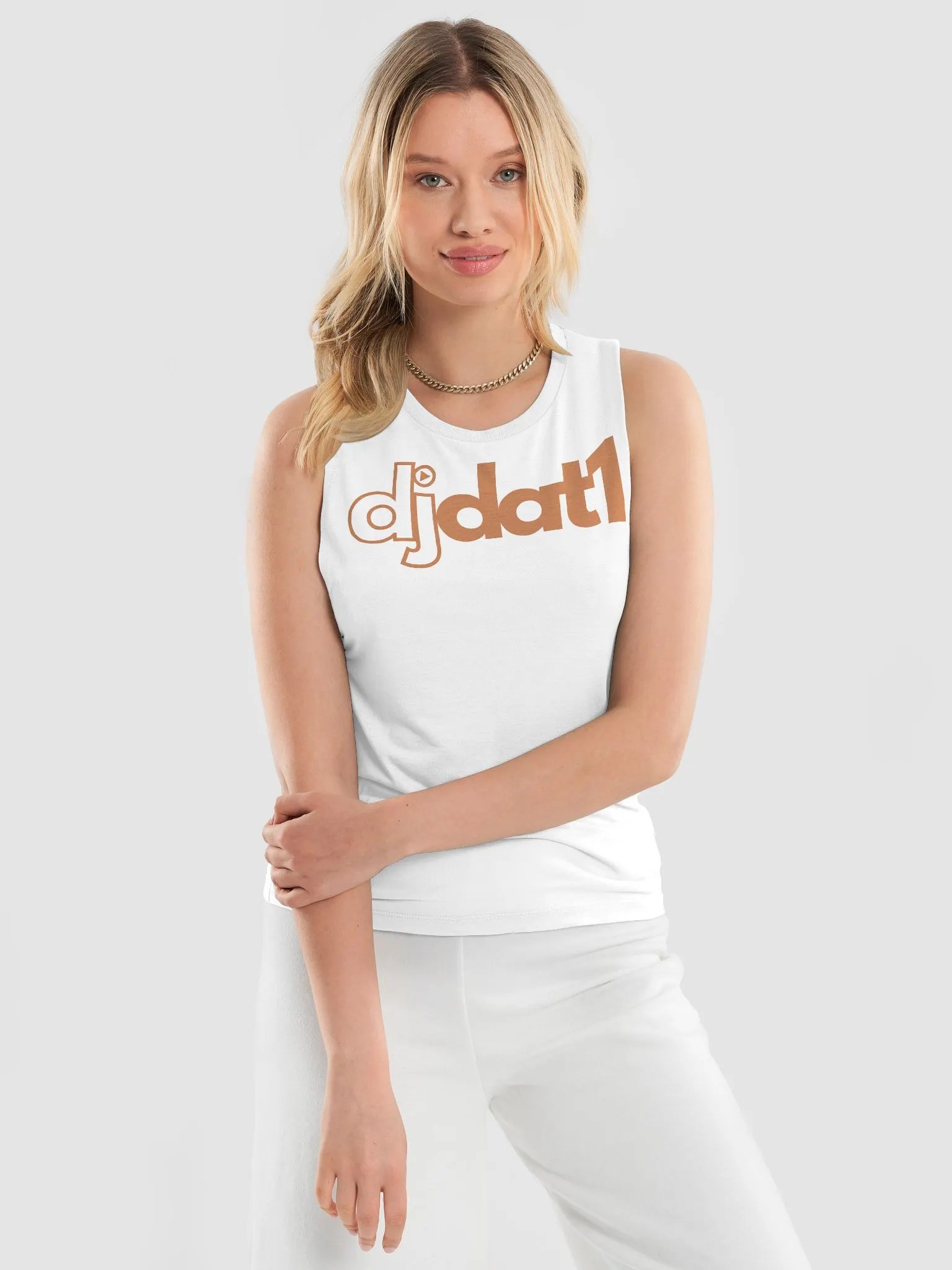 [DJDAT1] Women's Flowy Muscle Tank (mango logo) product image (3)