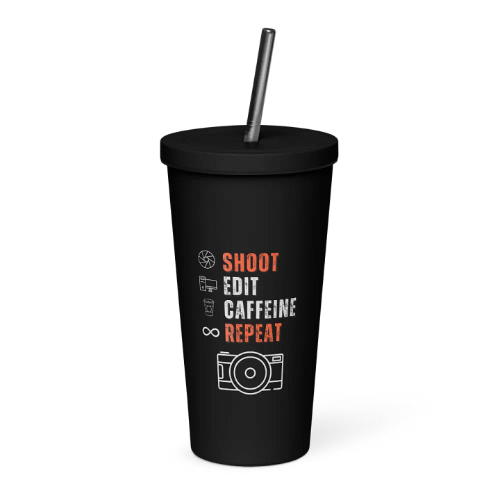 Shoot Edit Caffeine Repeat Insulated Tumbler product image (1)
