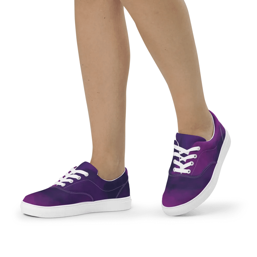 Ethereal Purple Swirl Women's Canvas Shoes product image (6)