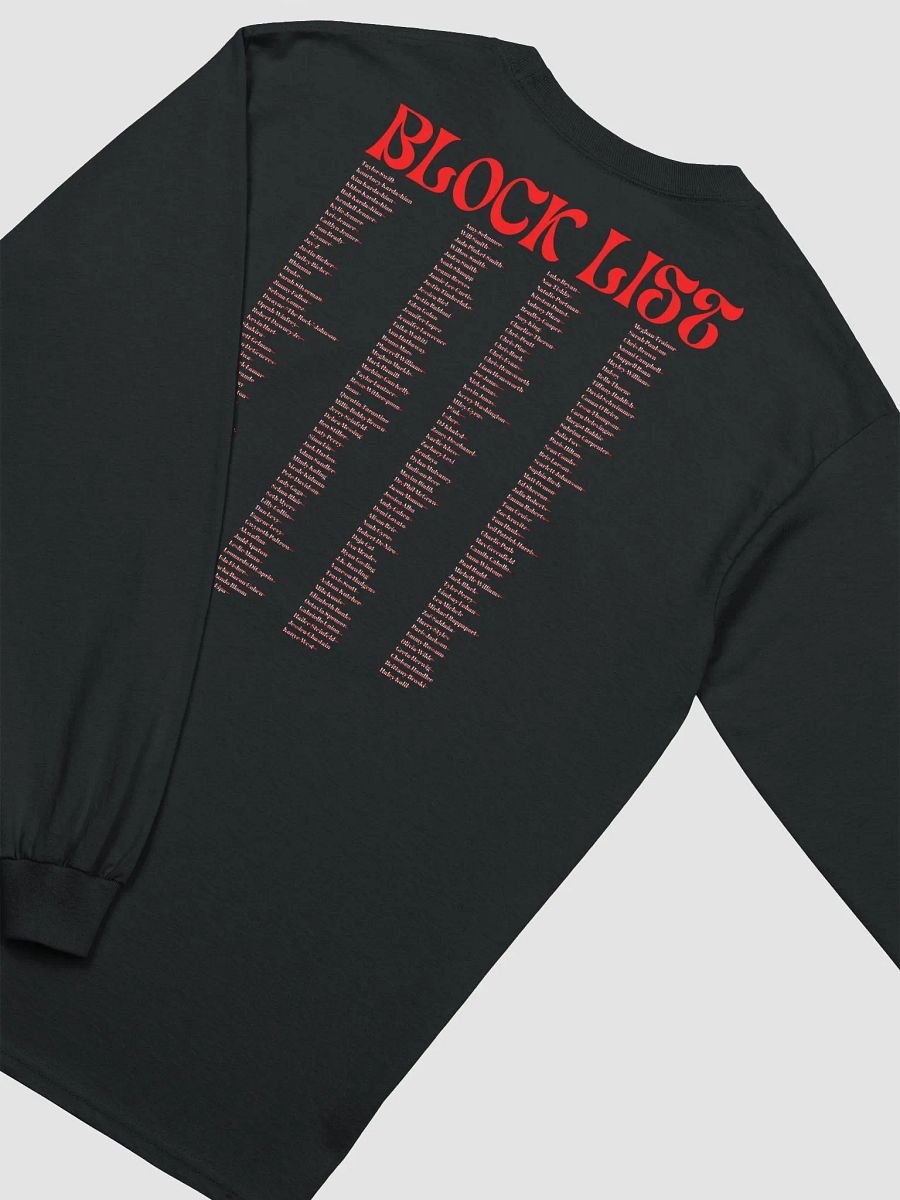 block list long sleeve t-shirt (dark) product image (4)