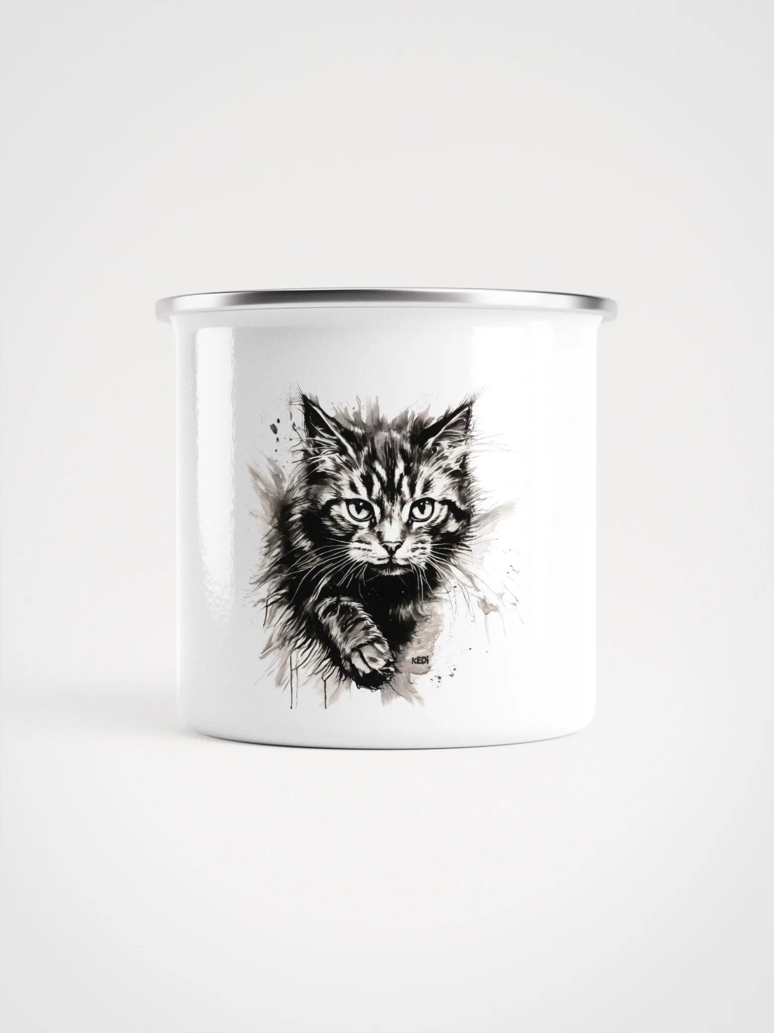 Feline Art Enamel Mug product image (1)