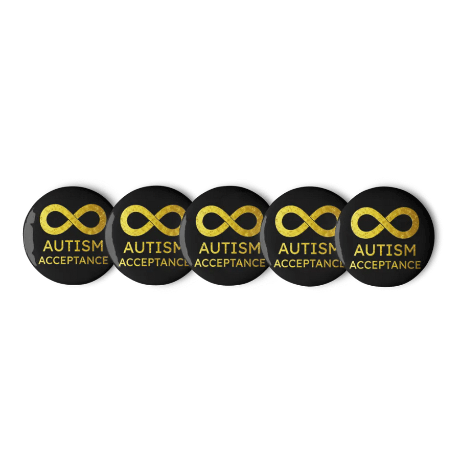 Golden Infinity Autism Acceptance Pin Set product image (1)