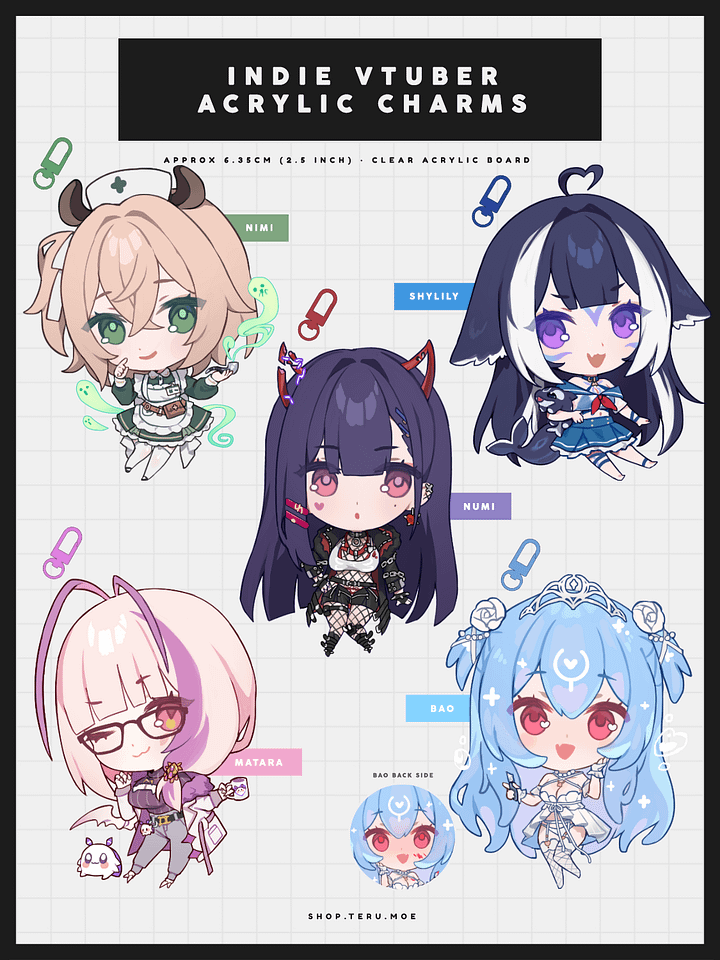 【PREORDER】Indie VTuber Acrylic Charms product image (1)