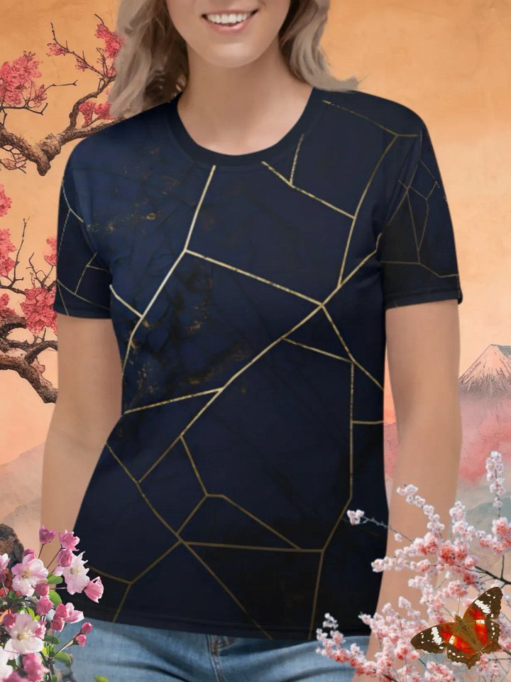 Elegant Violet & Gold Kintsugi product image (1)