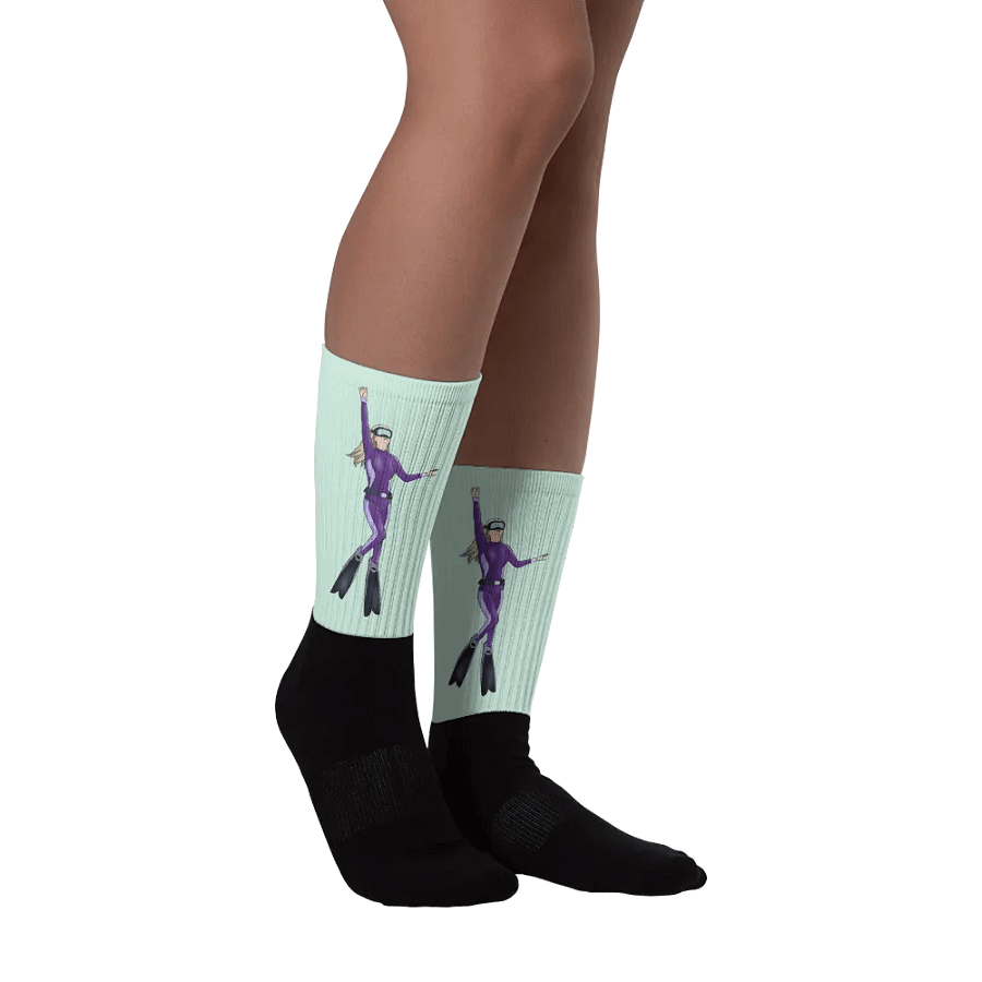 Oceanic Spirit: Free Diver Girl Socks product image (5)