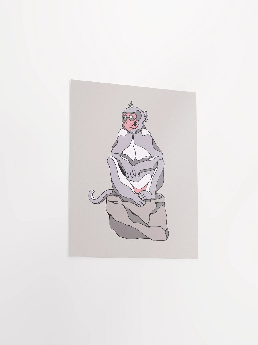 Chill Macaque - Rectangle Matte Paper Poster product image (12)