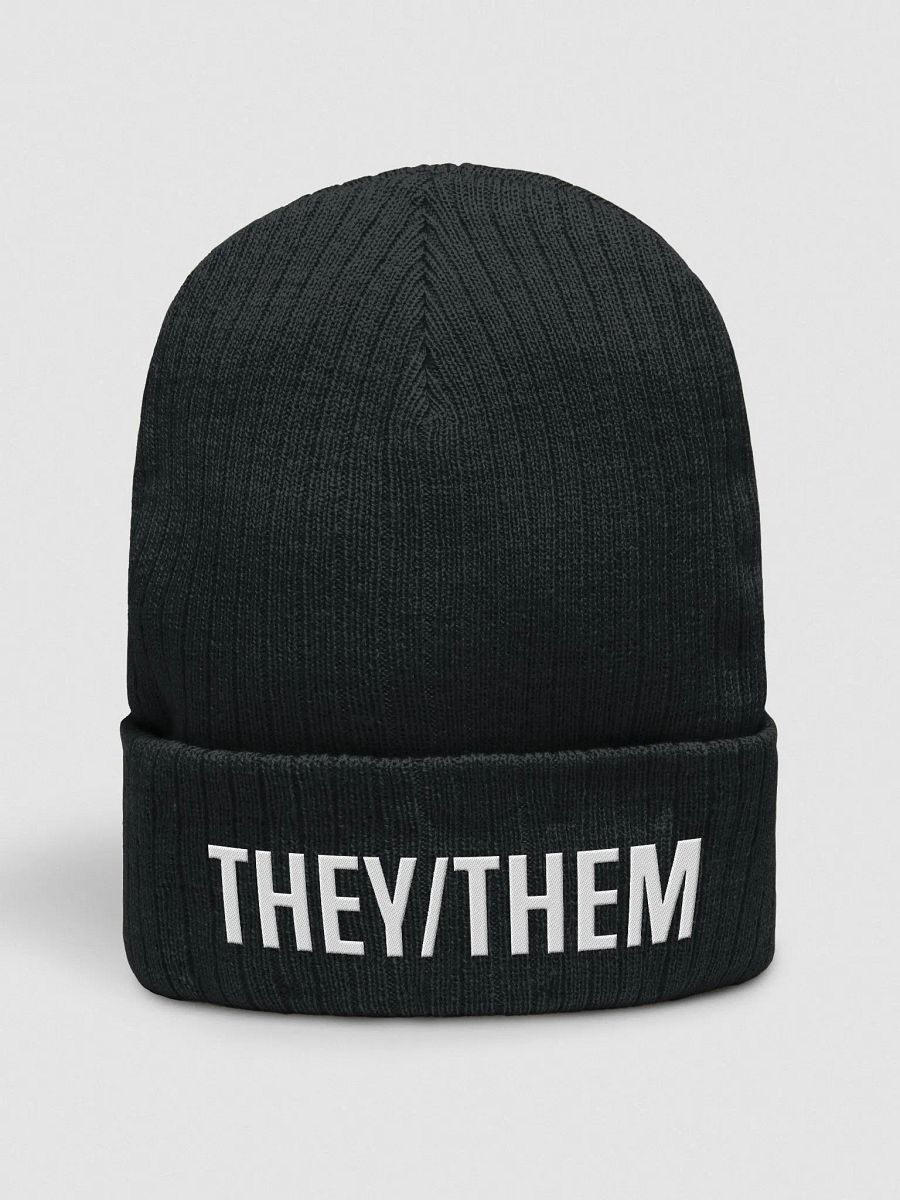 Eco-Friendly Atlantis Ribbed Beanie They/Them product image (1)