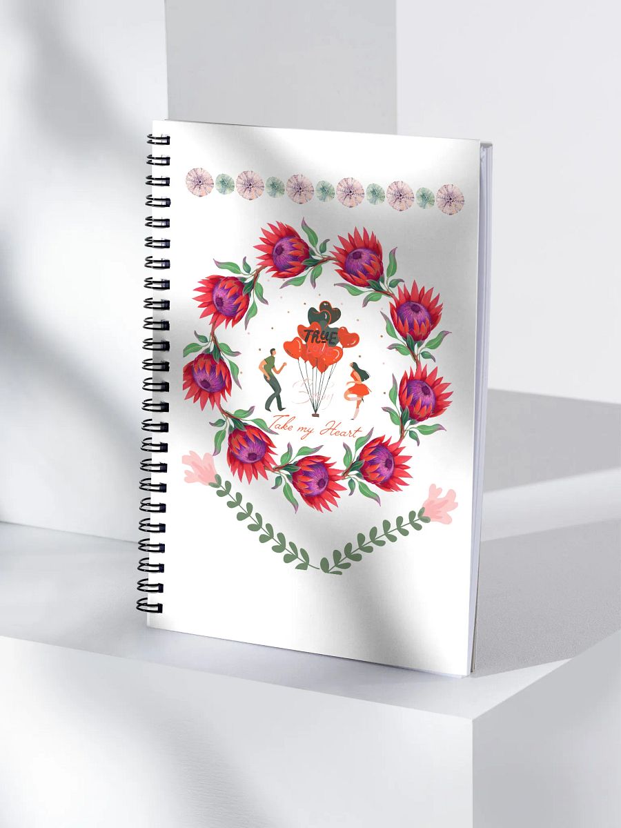 True Love Floral Spiral Notebook product image (4)