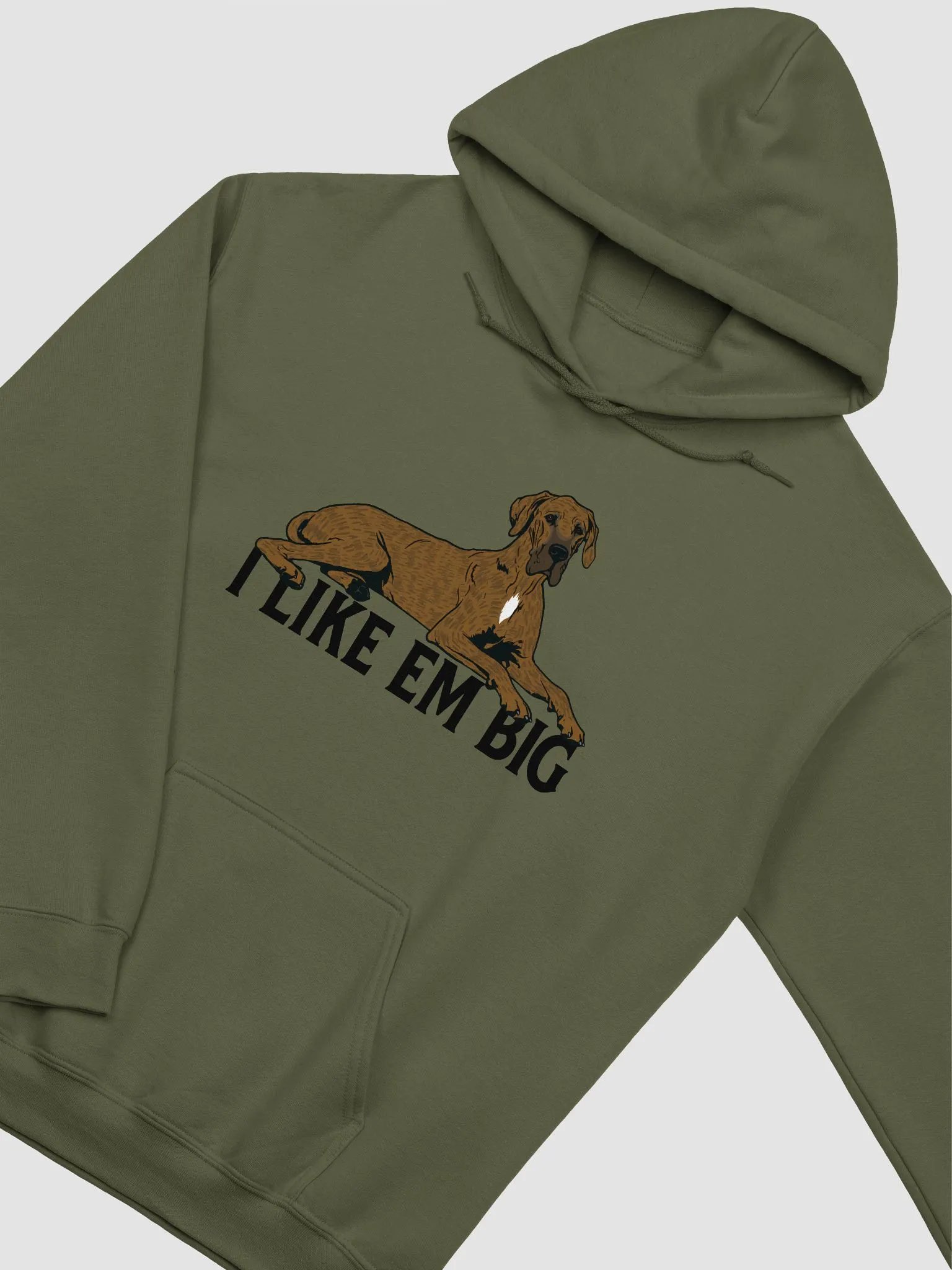 I Like Em Big Hooded Sweathirt of a Great Dane (Brindle) | Funny Hoodie for Great Dane Paw-rents product image (18)