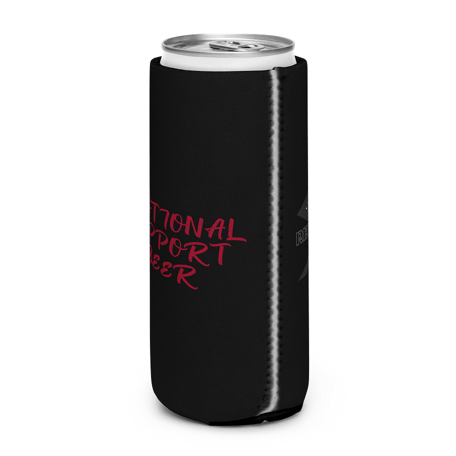 Emotional Support Beer Coozie (Black) product image (9)