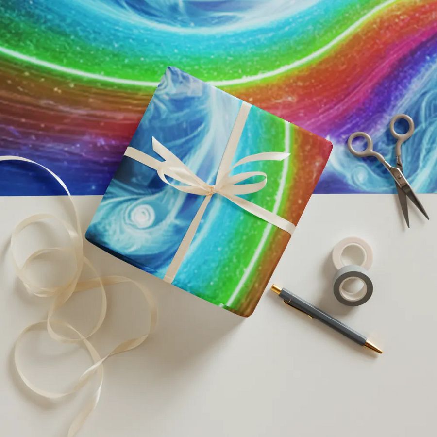 Ethereal Spectrum Rainbow Wrapping Paper Set product image (12)