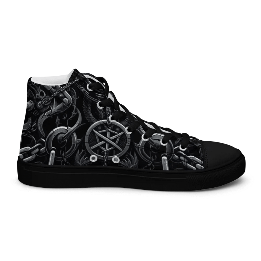 Weak Of Wanting Gothic / Metal Logo High Tops product image (7)