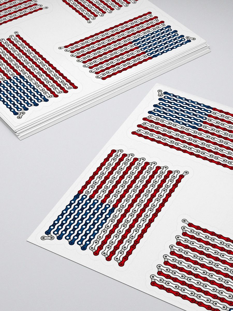 USA 50 States Bike Chain Flag Sticker 4 Pack product image (4)