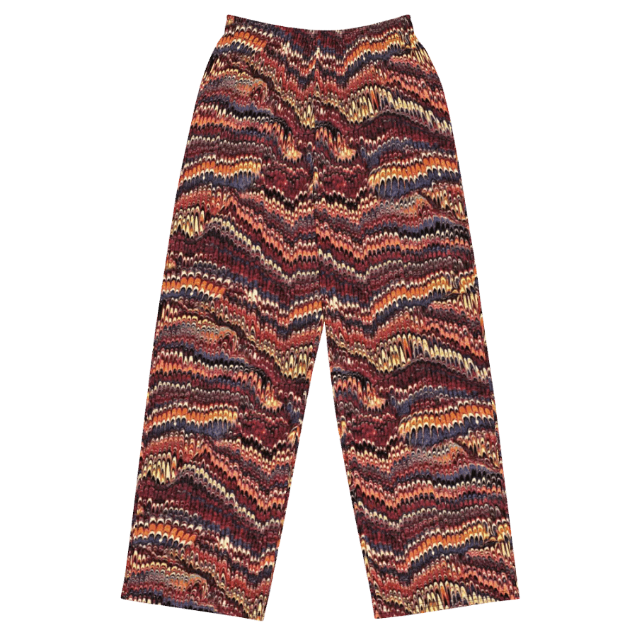 Earthtone Marbling Pattern Wideleg Pants product image (2)