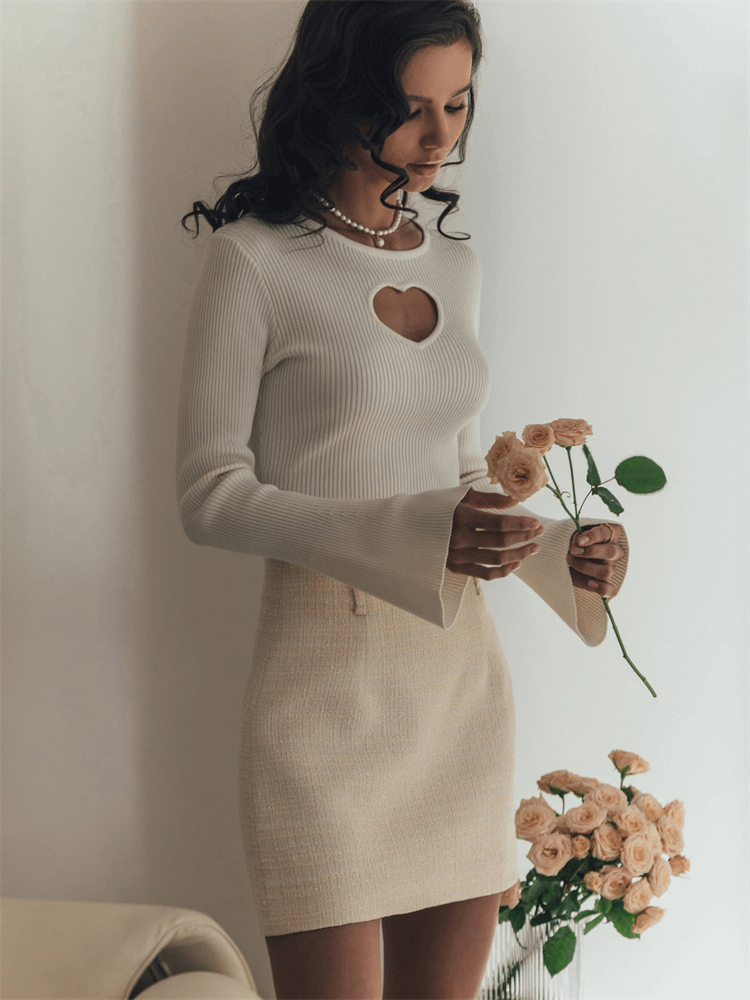 Women's Love Hollow Knitted Sweater Autumn And Winter product image (12)