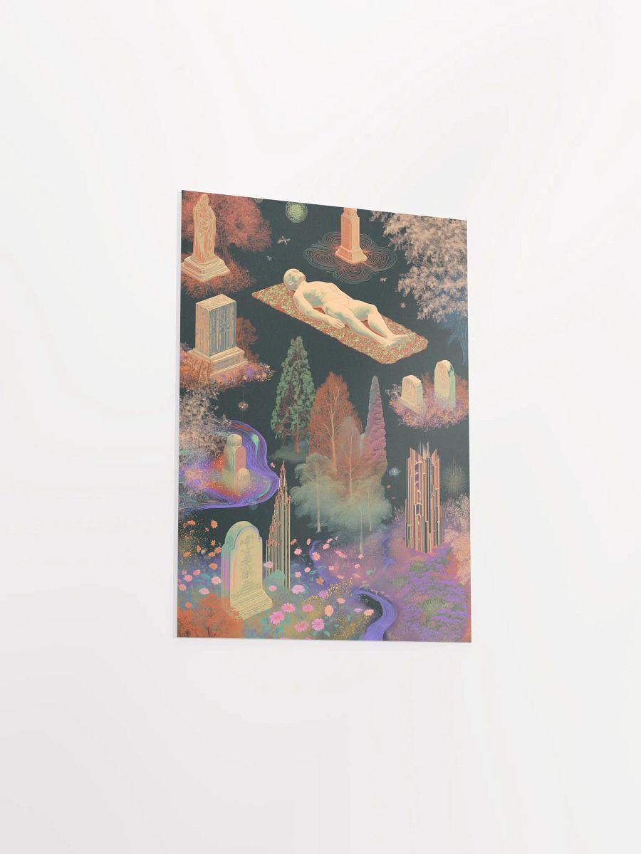 Psychedelic Afterlife: Surreal Cemetery, Floating Figure, and Cosmic Gardens product image (8)