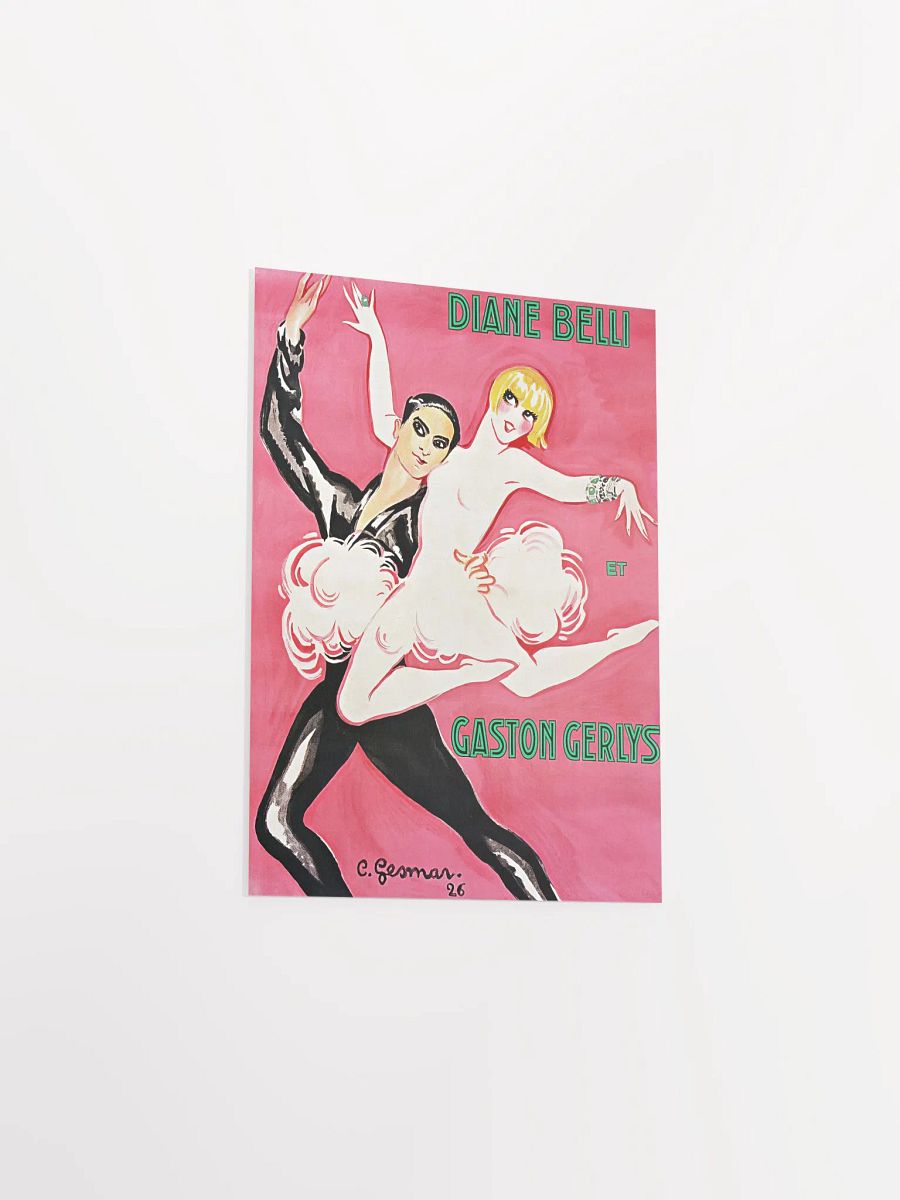 Vintage 1925 Cabaret Poster "Diane and Gaston" product image (7)