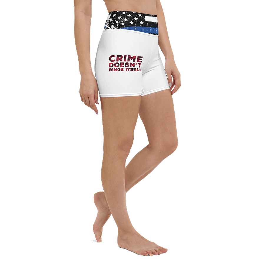 Nik The Hat | BACK THE BLUE Yoga Shorts – Summer ‘25 product image (3)