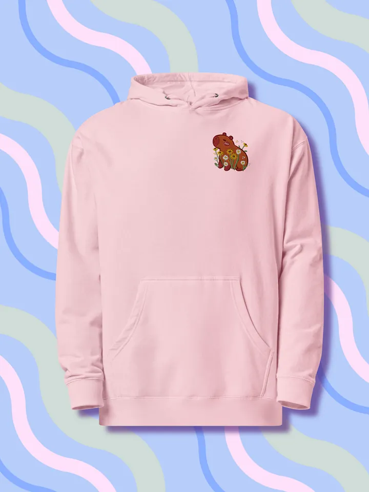 Floral Capybara Embroidered Hoodie product image (1)