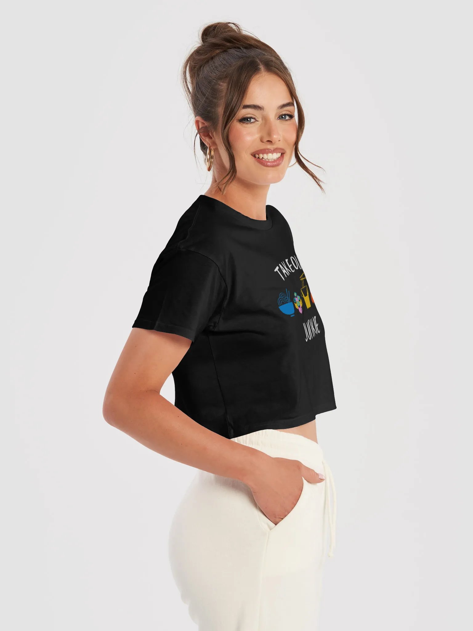 Takeout Junkie - Asian Food - Black - AS Colour Women's Premium Crop Top product image (5)