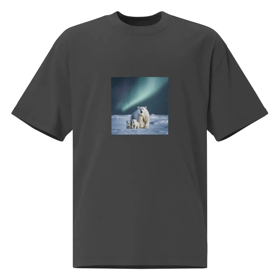Aurora Borealis Polar Bear Oversized Tee product image (1)